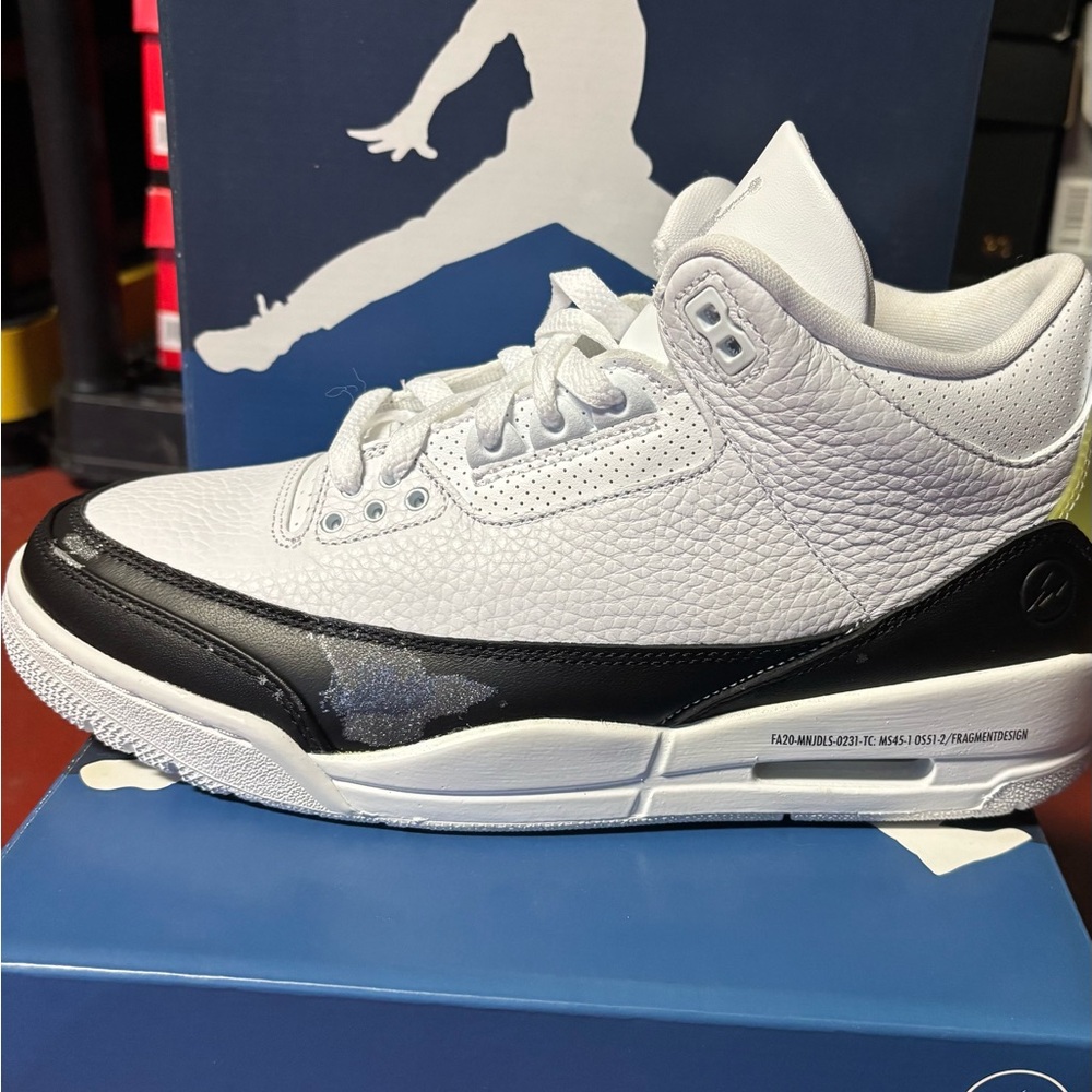 Jordan Men's White and Black Sneakers